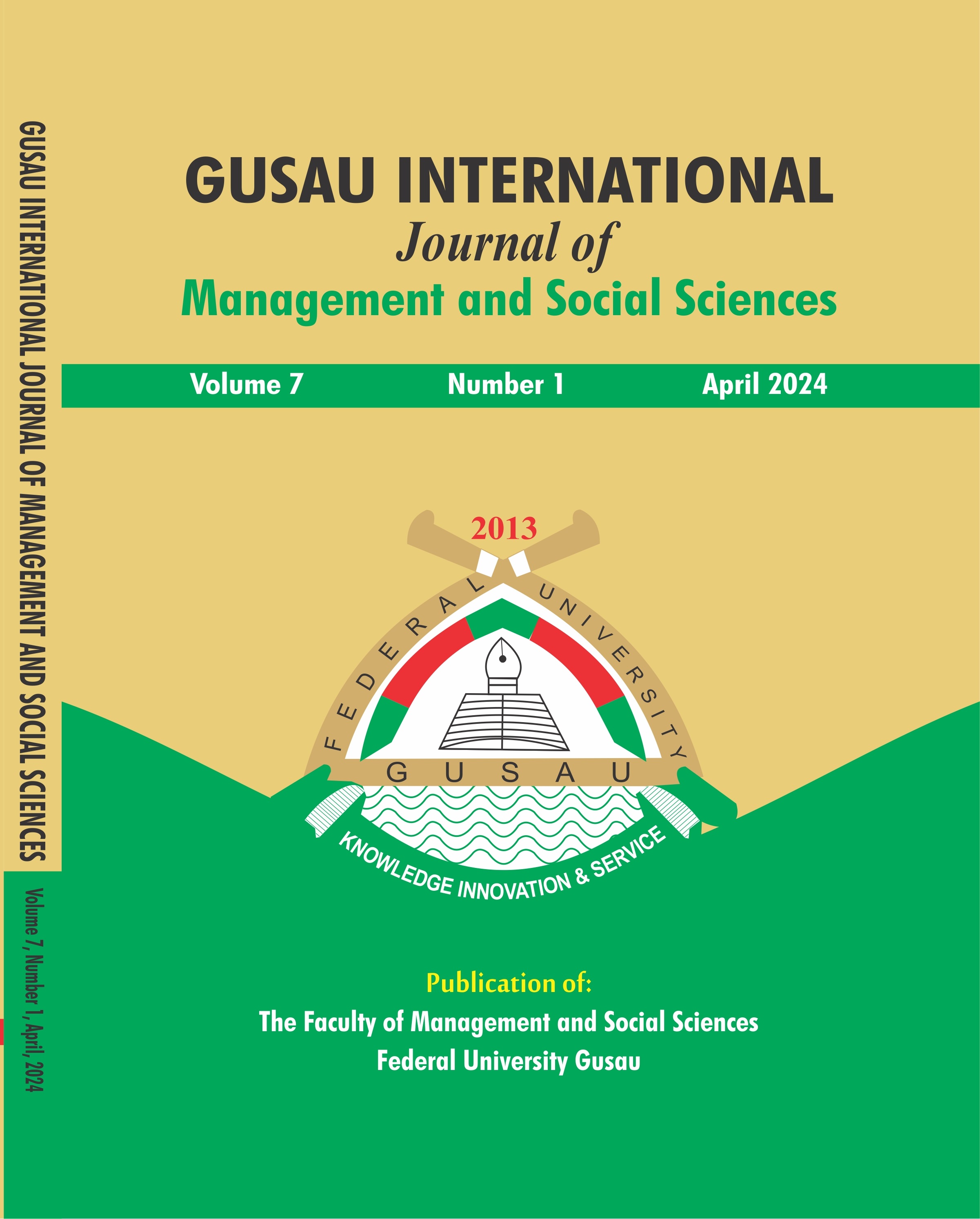 					View Vol. 7 No. 1 (2024): Gusau International Journal of Management and Social Sciences
				