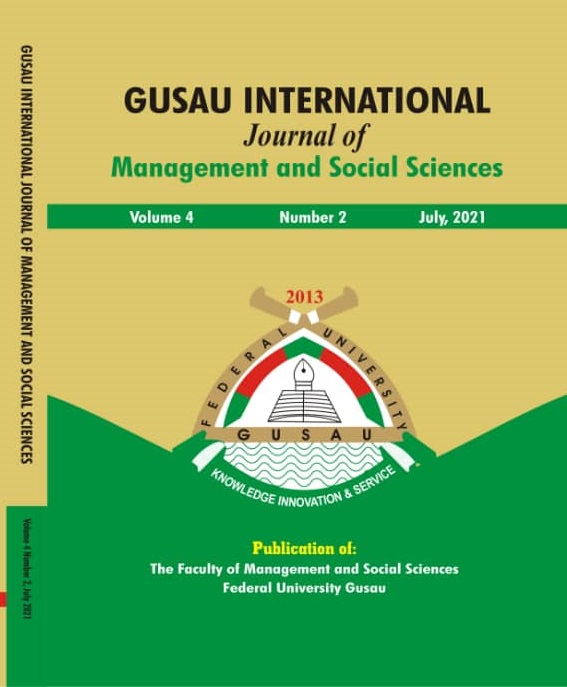 					View Vol. 4 No. 2 (2021): Gusau International Journal of Management and Social Sciences
				